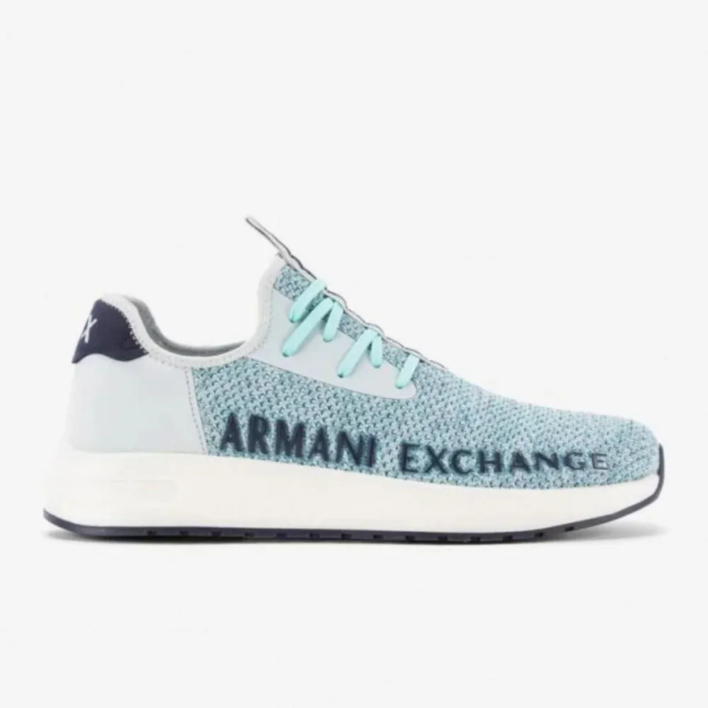 ARMANI EXCHANGE XUX058 Logo Sock Style Sneakers - BLU