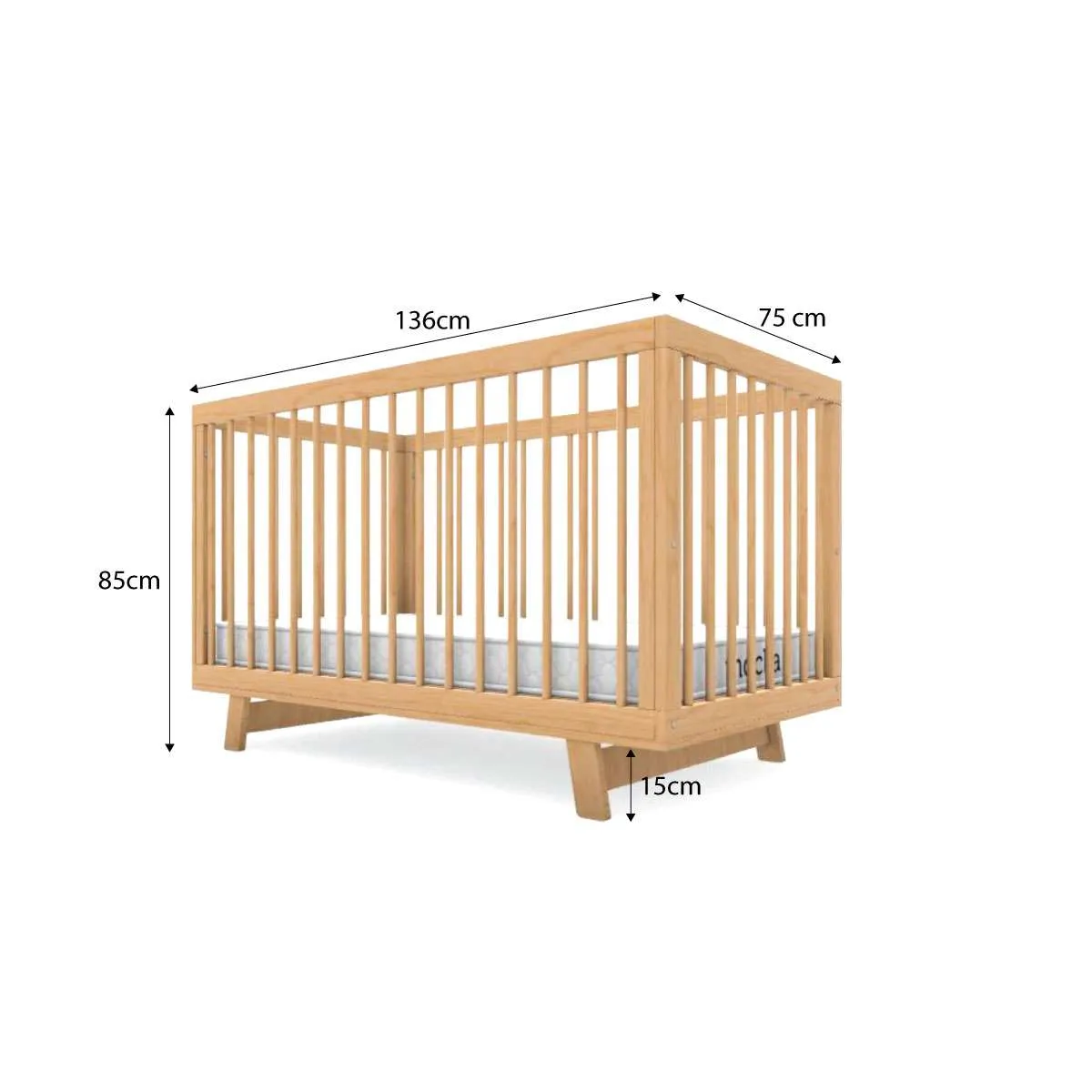 Aspen Classic Cot - Natural Birch