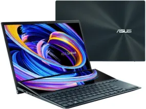 ASUS ZenBook Duo 14 UX482 14" FHD NanoEdge Touch Display, Core i7-1195G7, GeForce MX450, 16GB RAM, 1TB SSD, Innovative ScreenPad Plus, Windows 11 Pro, Celestial Blue, UX482EGR-XB74T