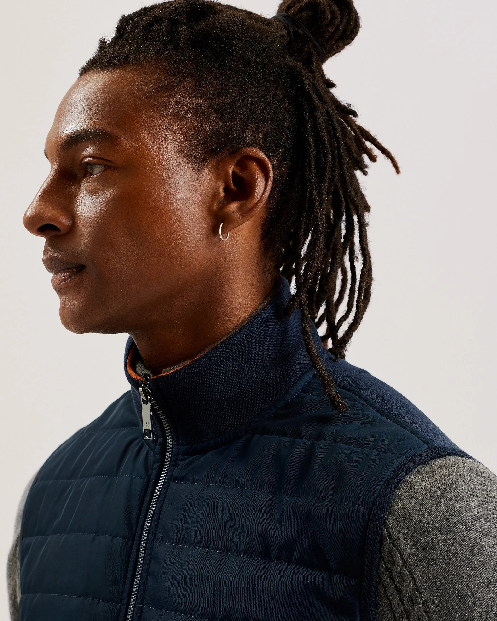 Atho Ss Regular Fit Quilted Gilet Navy