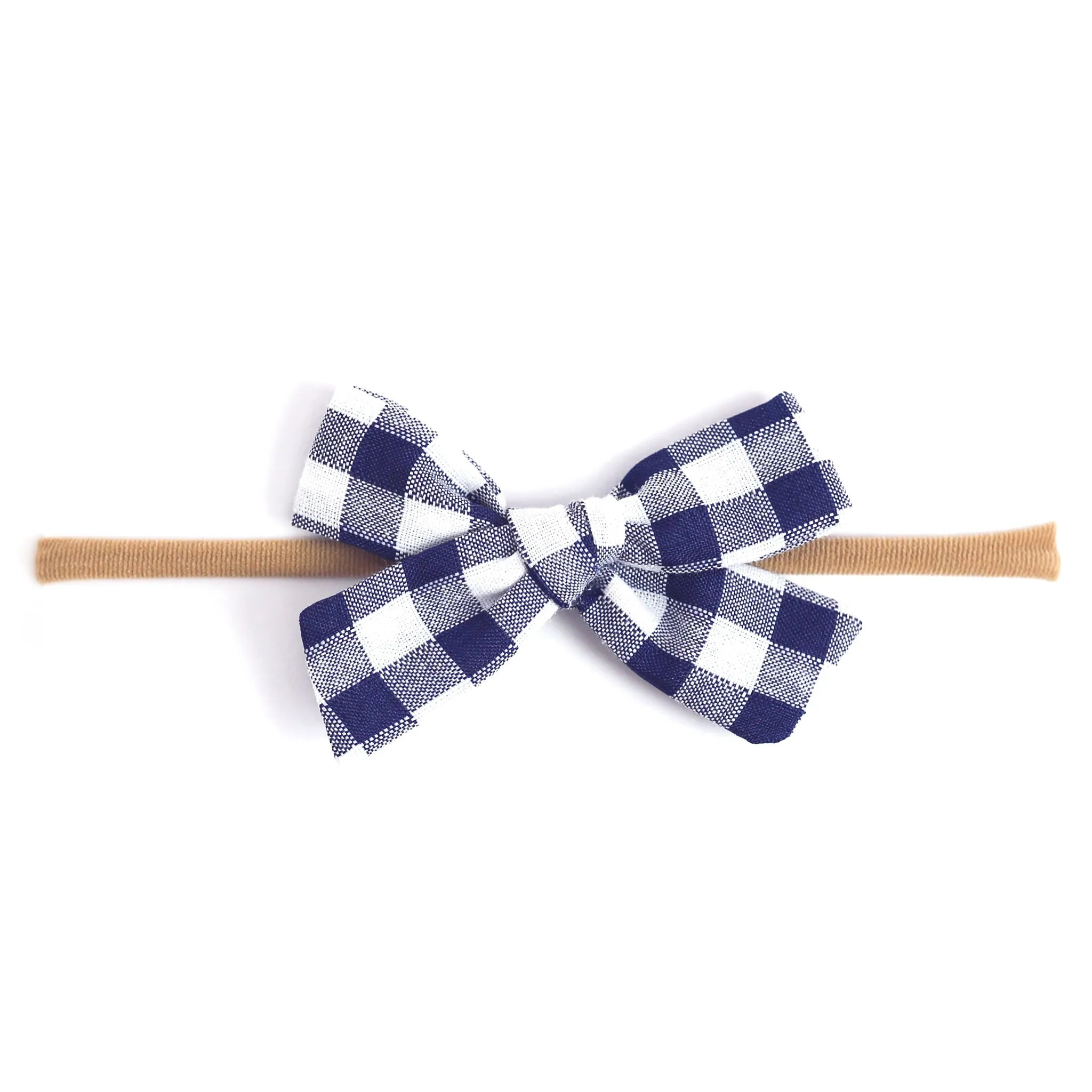 Baby Bow - Bright Navy Gingham