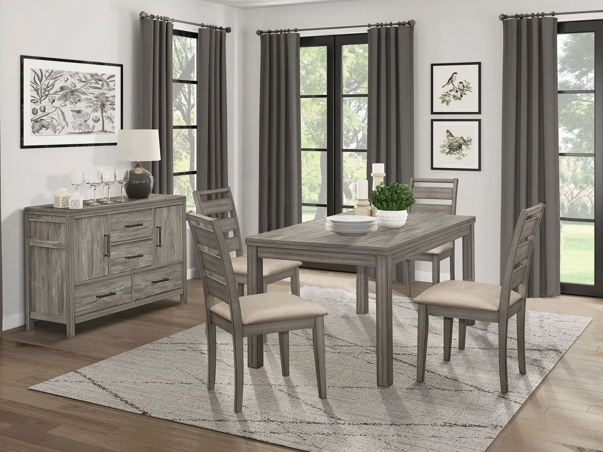 Bainbridge Dining Table - Weathered Grey