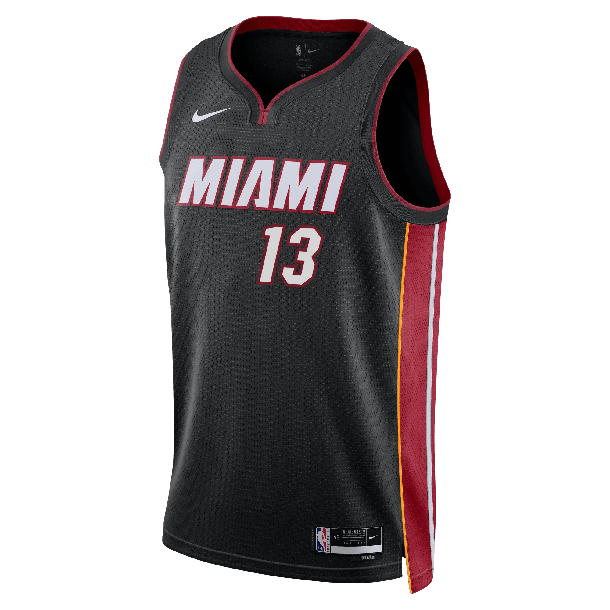 Bam Adebayo Nike Miami HEAT Icon Black Swingman Jersey