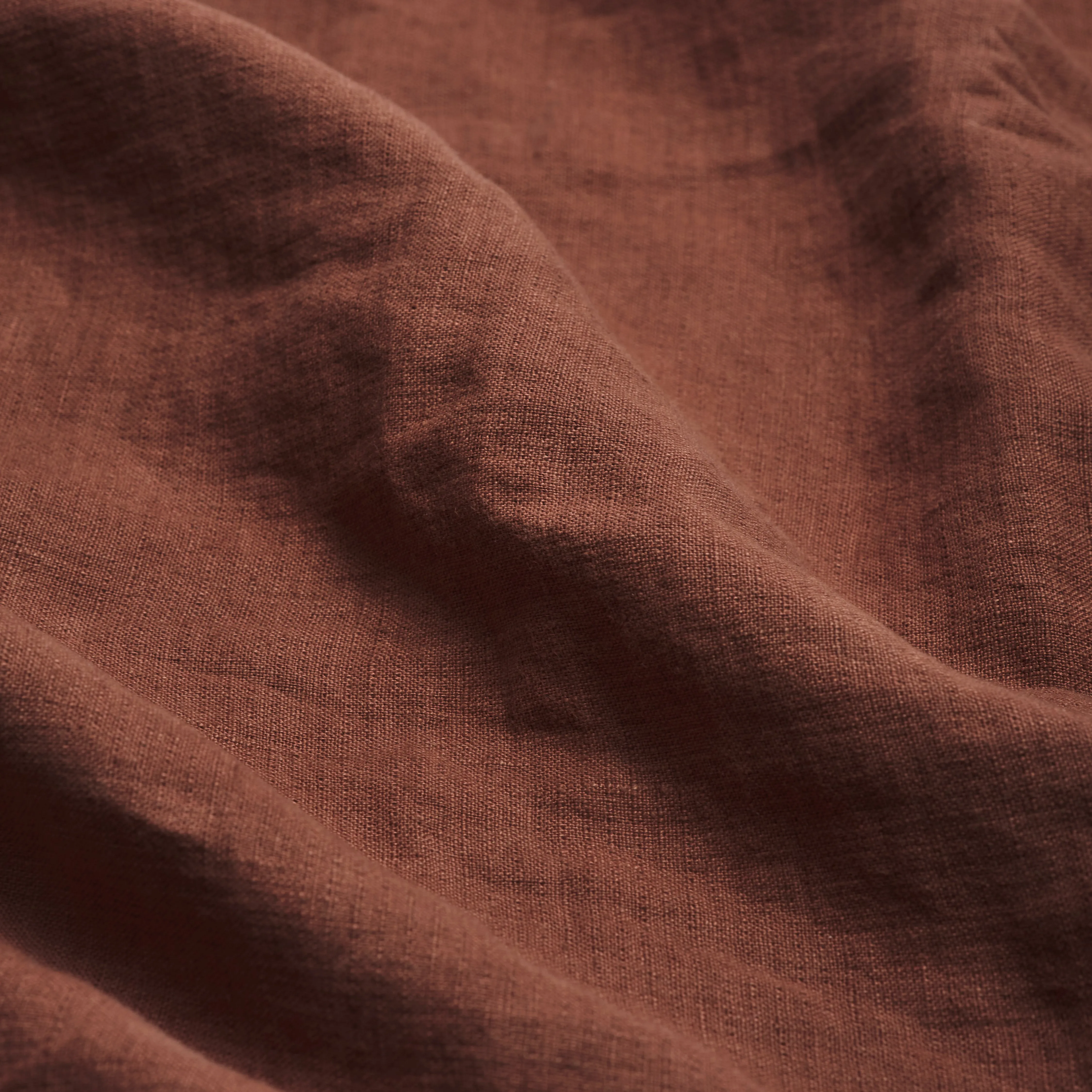 Barley Brown Linen Crinkle Throw