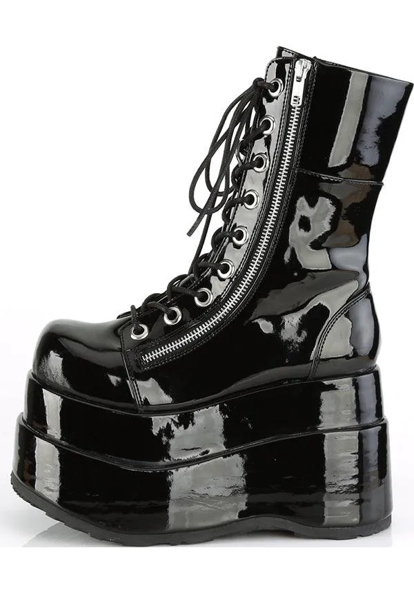 BEAR-265 [Black Patent] | PLATFORM BOOTS [PREORDER]