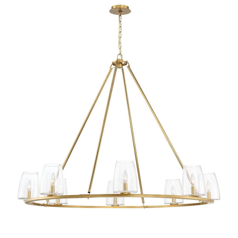 Beckett 8 Light Chandelier - Brass