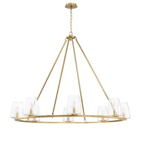 Beckett 8 Light Chandelier - Brass