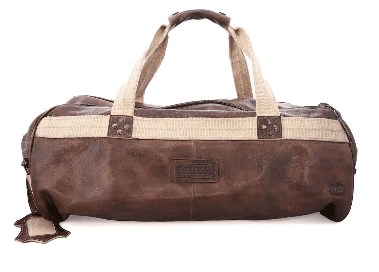 Bed Stu Ruslan Teak Rustic Leather Travel Bag A694517-TKRS