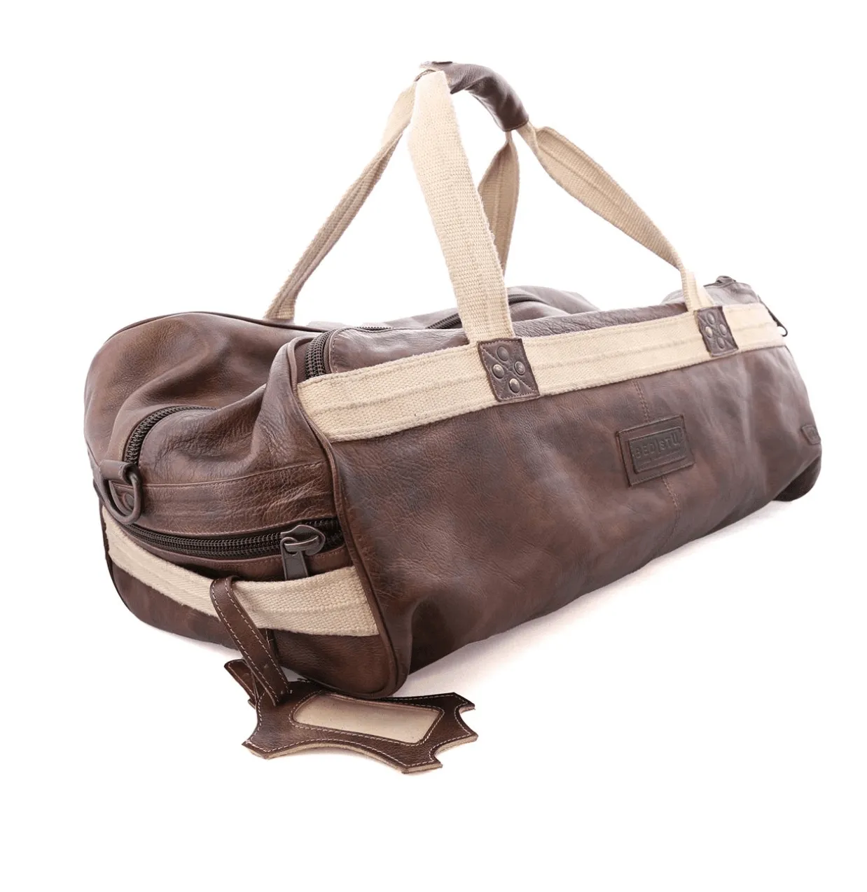 Bed Stu Ruslan Teak Rustic Leather Travel Bag A694517-TKRS