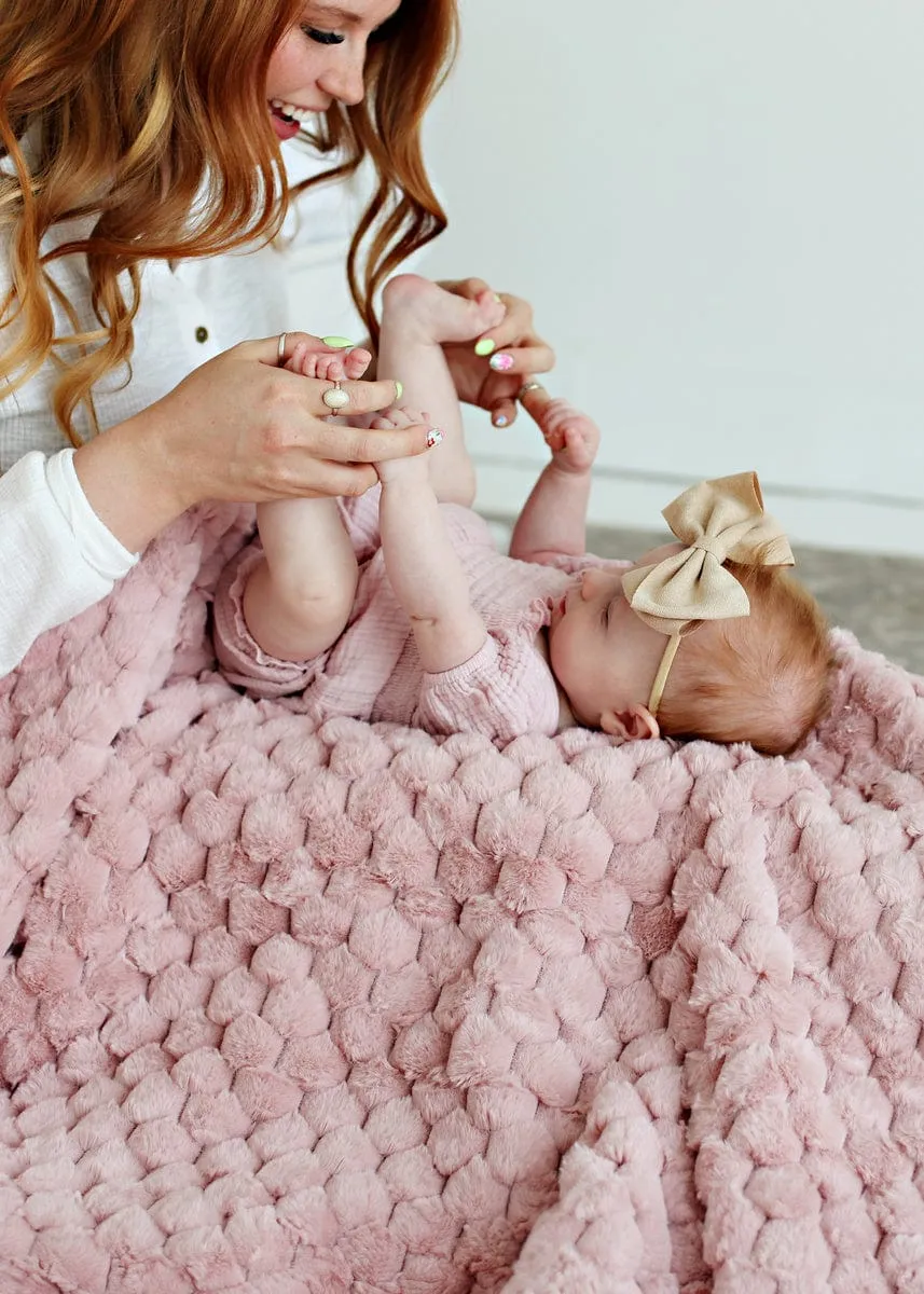 Belgian Waffle Dusty Rose Blanket