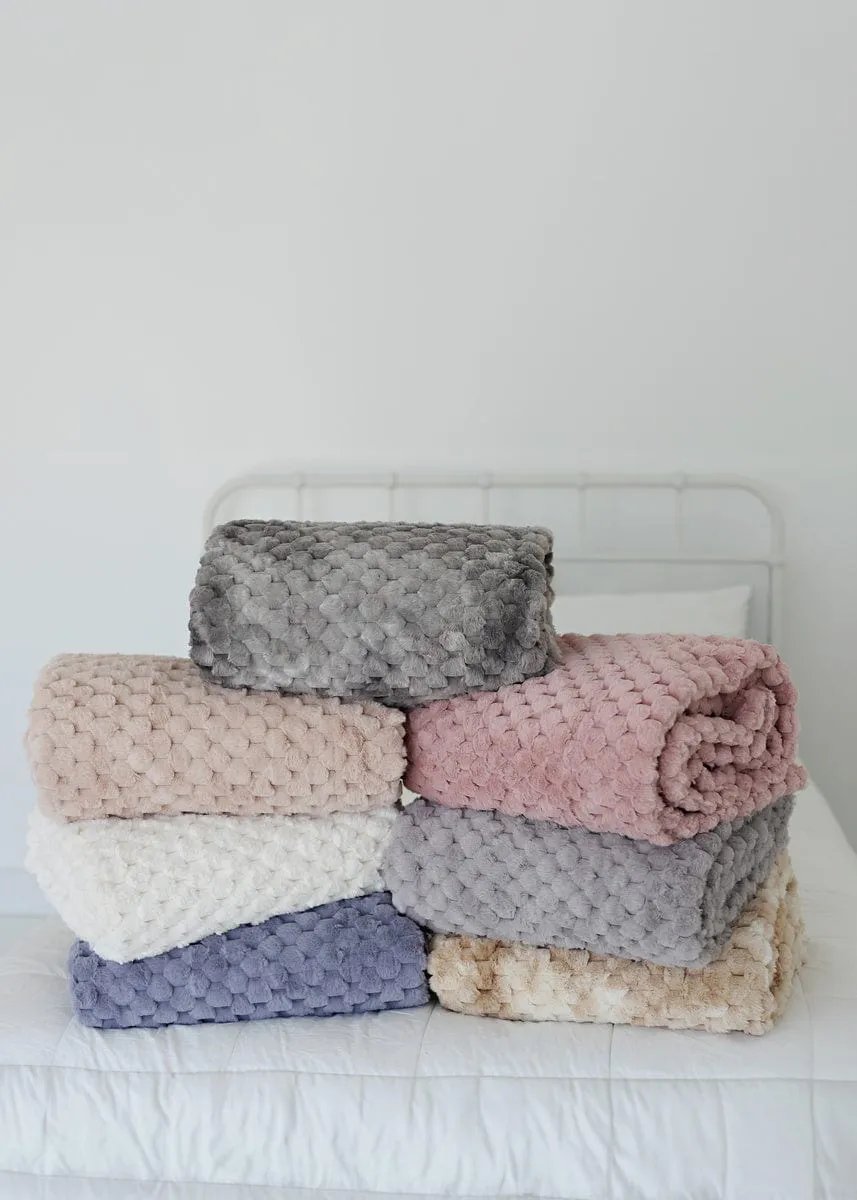 Belgian Waffle Dusty Rose Blanket