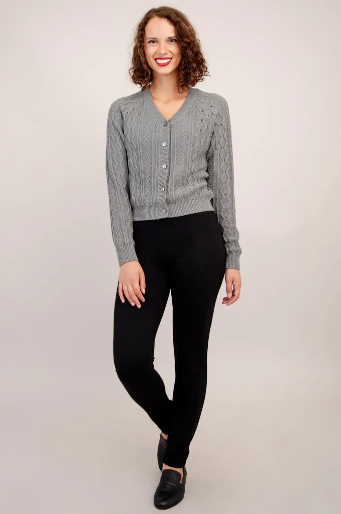 Bena Cardigan, Grey, Cotton