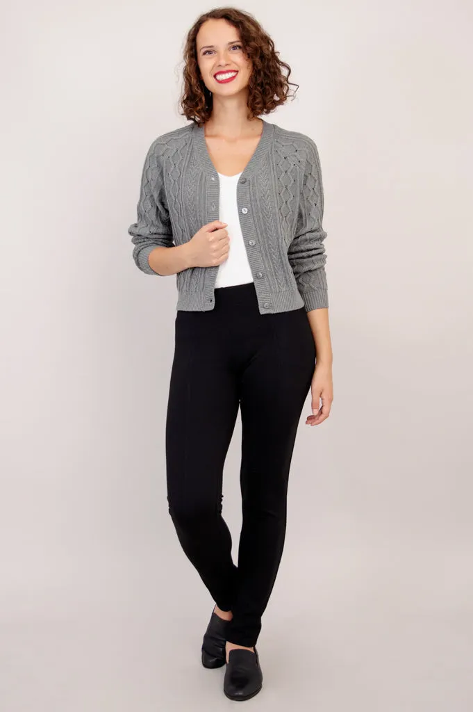 Bena Cardigan, Grey, Cotton