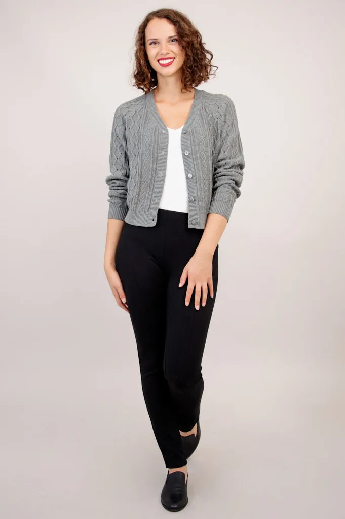 Bena Cardigan, Grey, Cotton