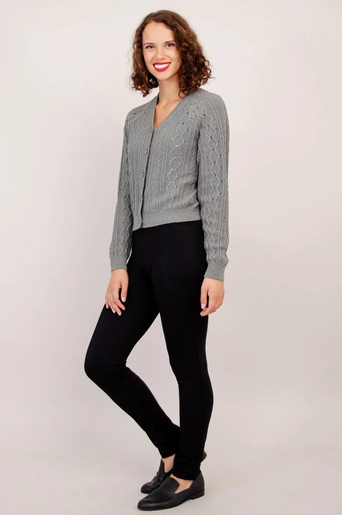 Bena Cardigan, Grey, Cotton