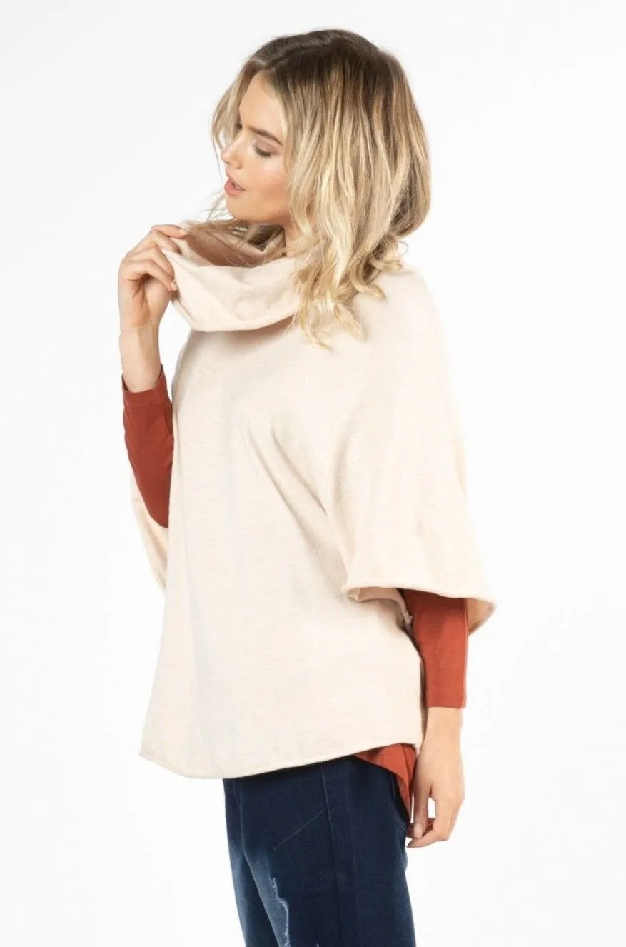 Betty Basics Luella Roll Neck Sweater in Latte