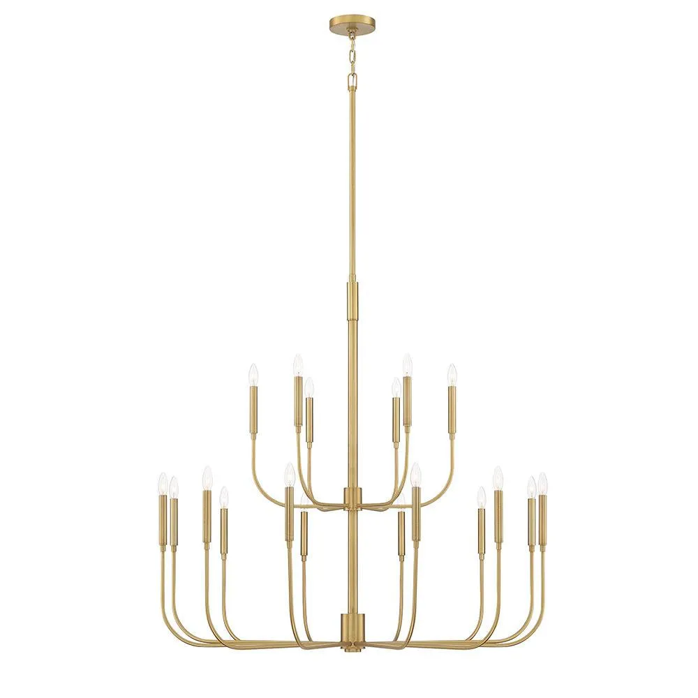 Beverly 18 Light Chandelier - Brass