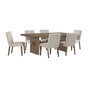 Biscotti 7-Piece Dining Set - Light Brown