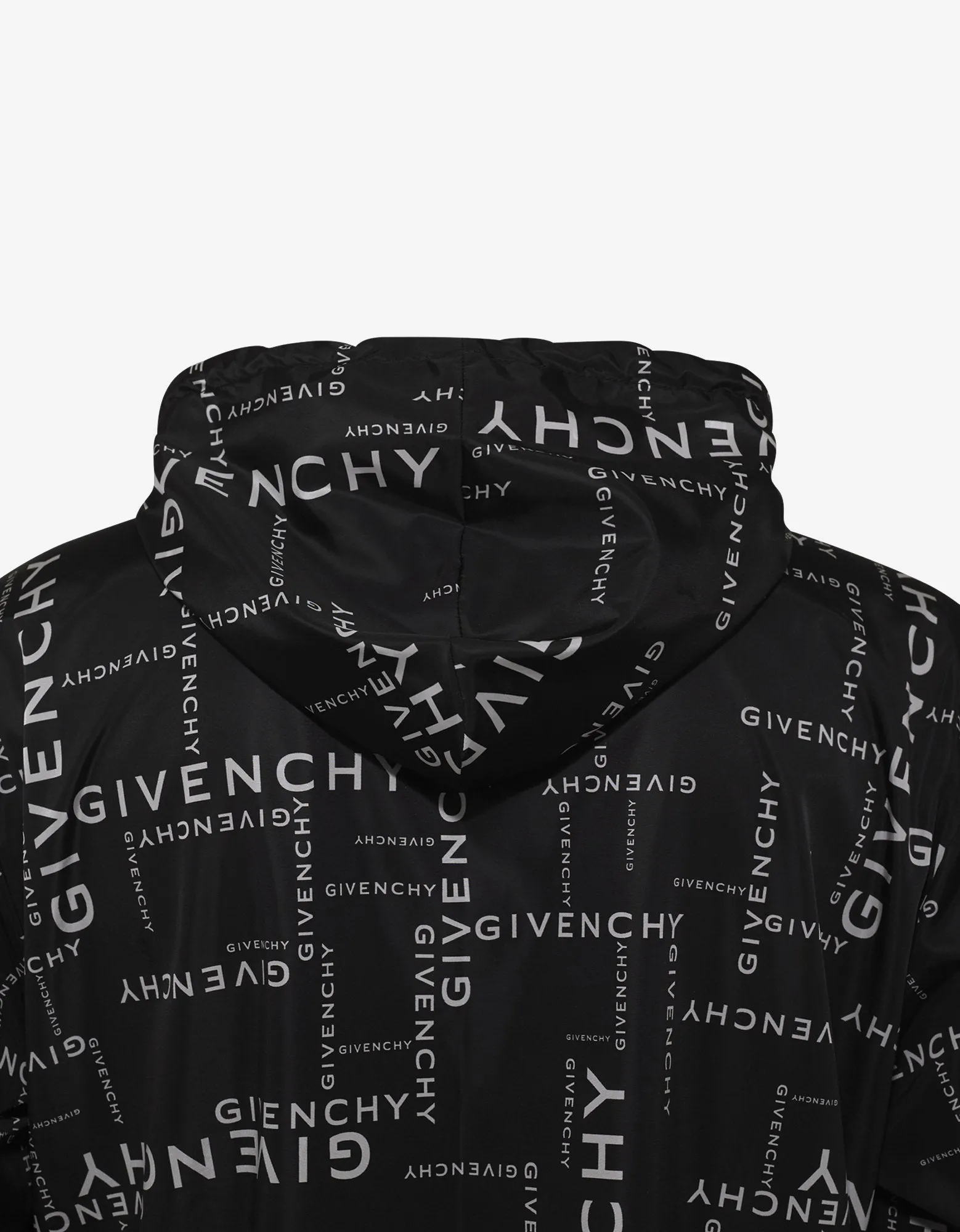 Black All-Over Logo Windbreaker