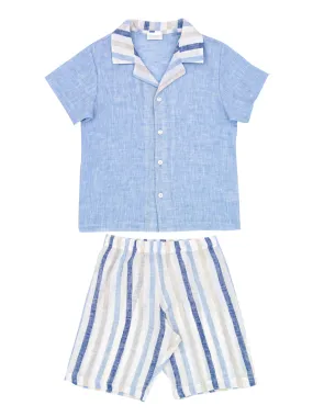 Blue and Grey Striped Pyjamas