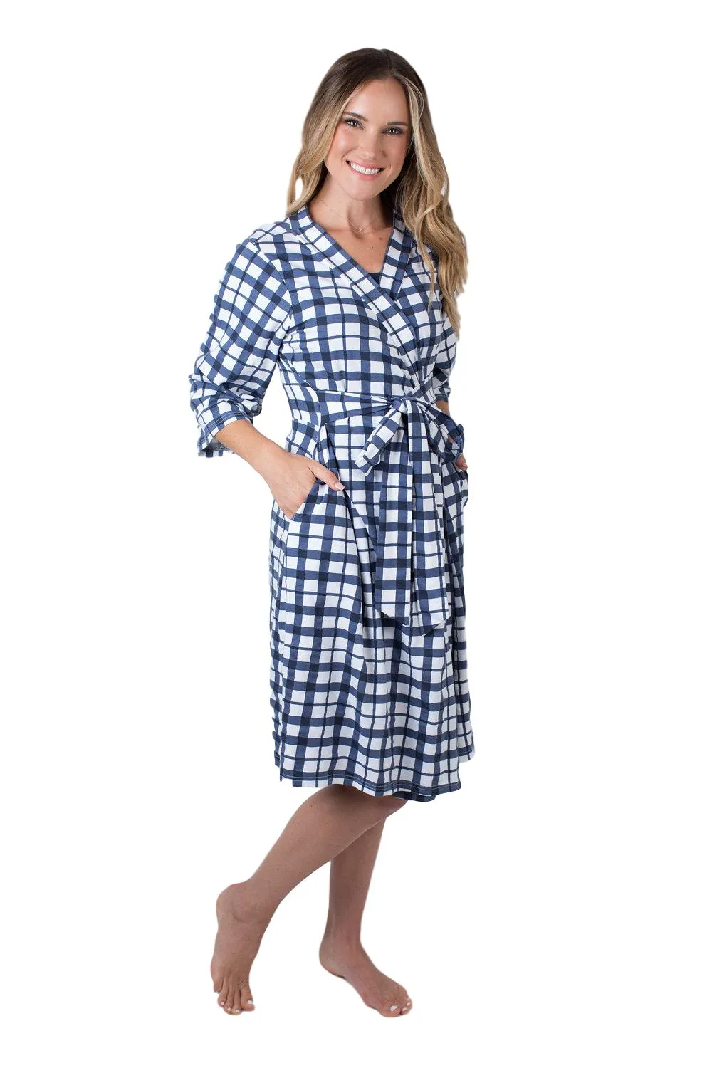 Blue Gingham Robe