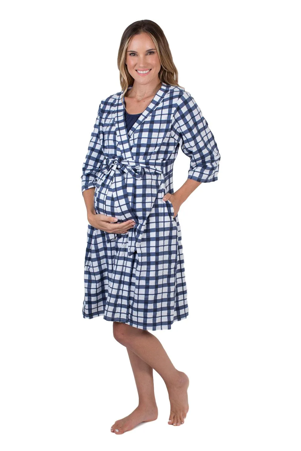 Blue Gingham Robe