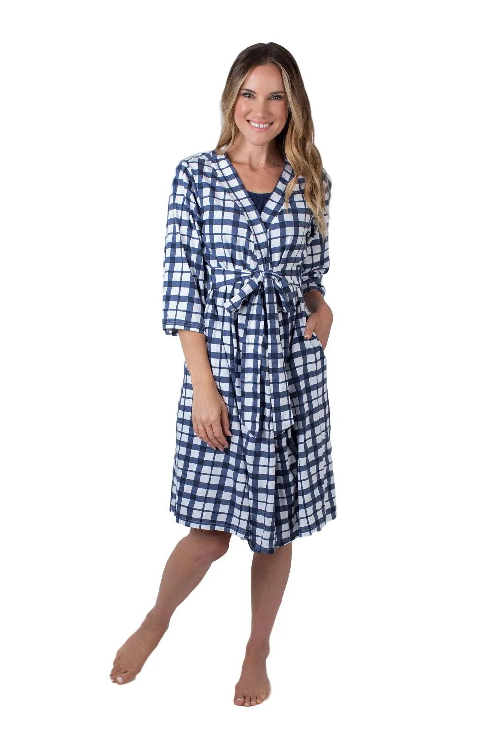 Blue Gingham Robe