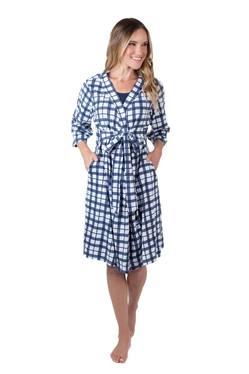 Blue Gingham Robe