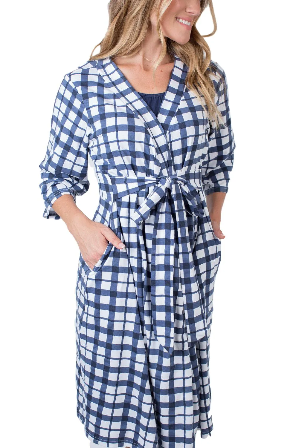 Blue Gingham Robe