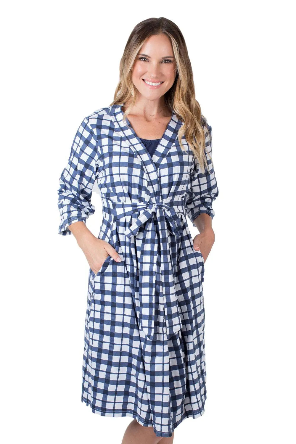 Blue Gingham Robe