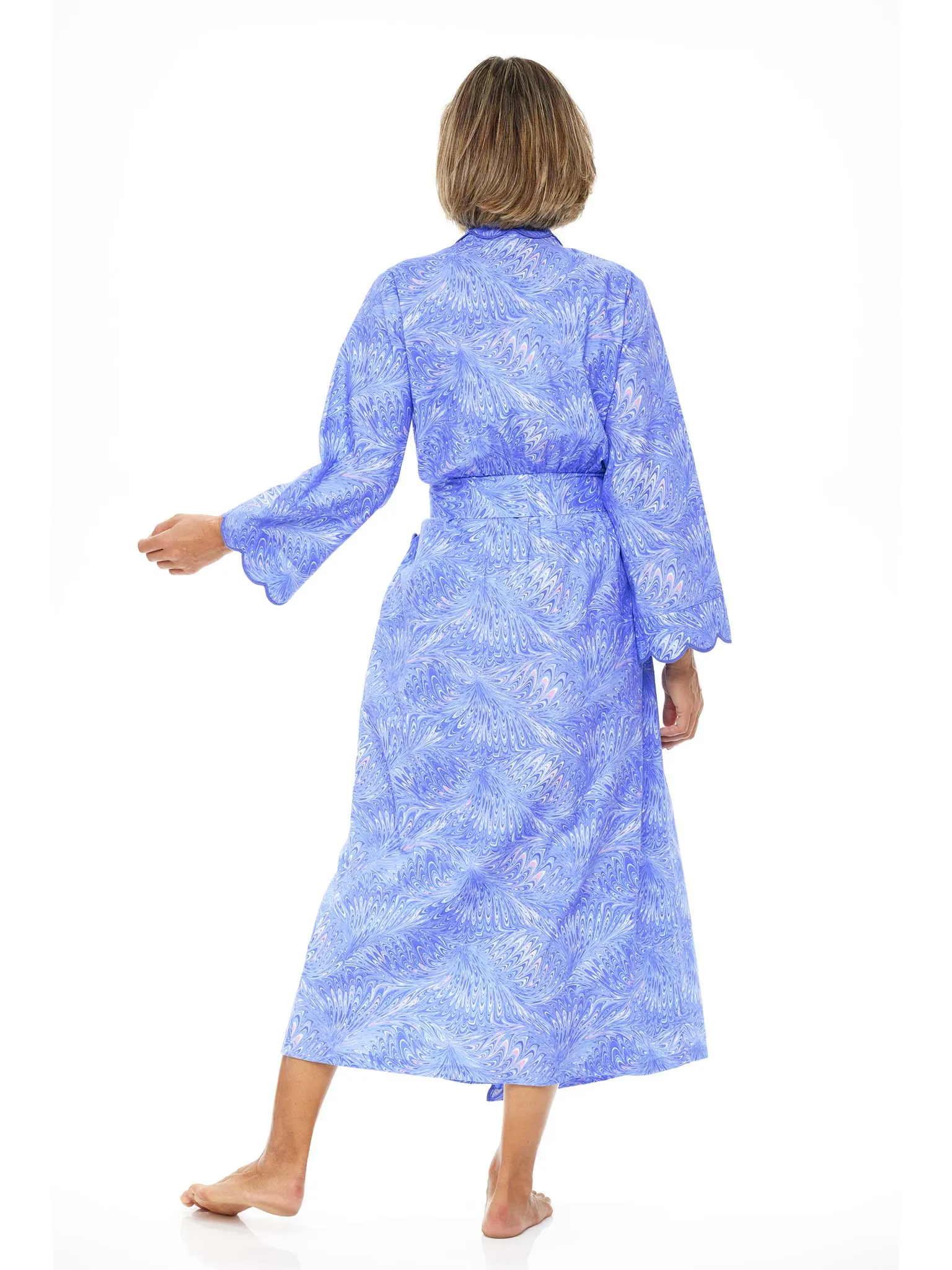 Blue Italian Marble Classic Robe