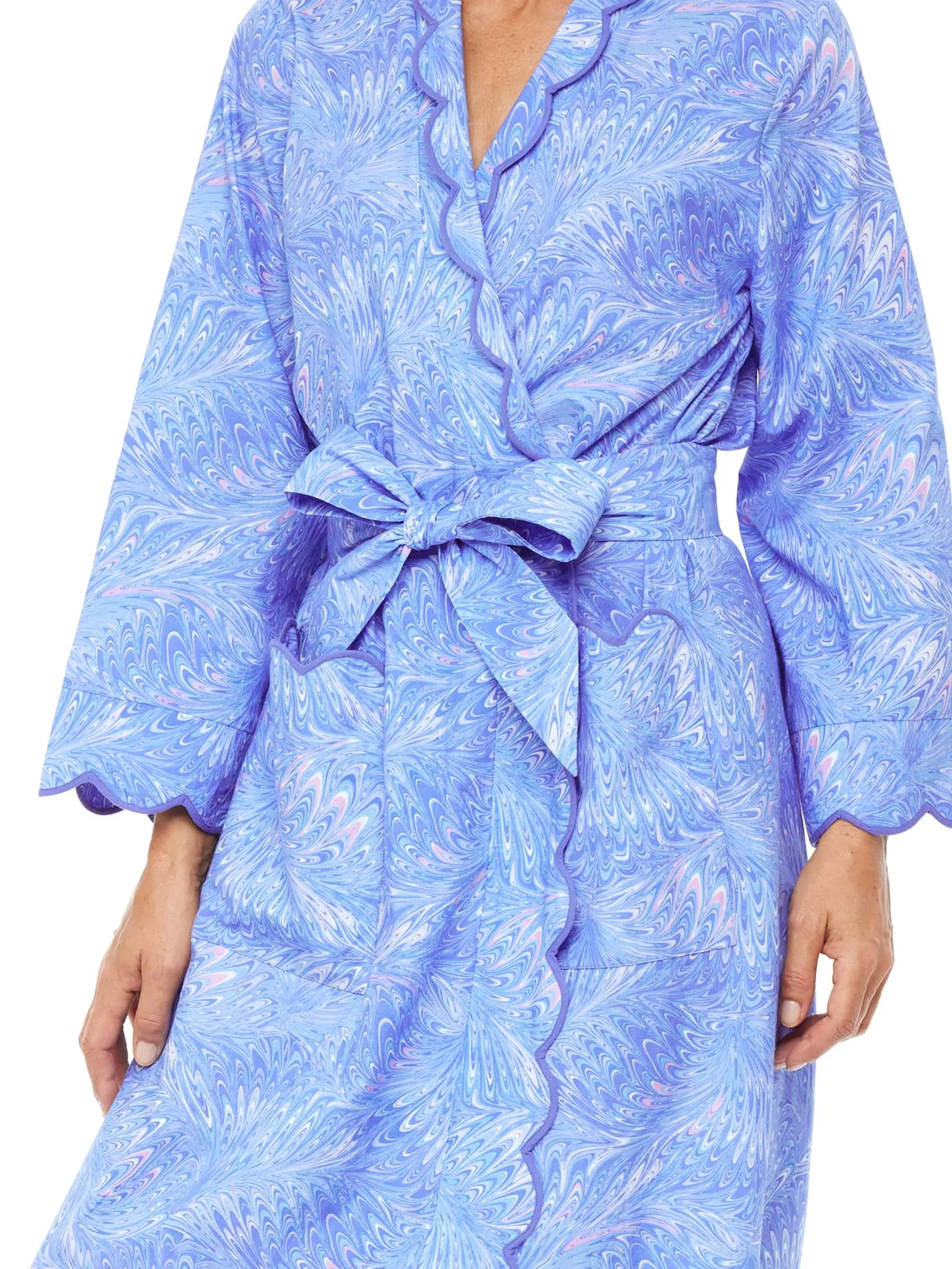 Blue Italian Marble Classic Robe