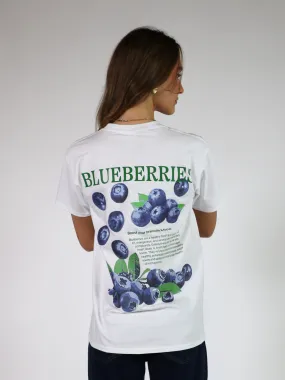 BLUEBERRIES (rygprint) T-SHIRT - HVID