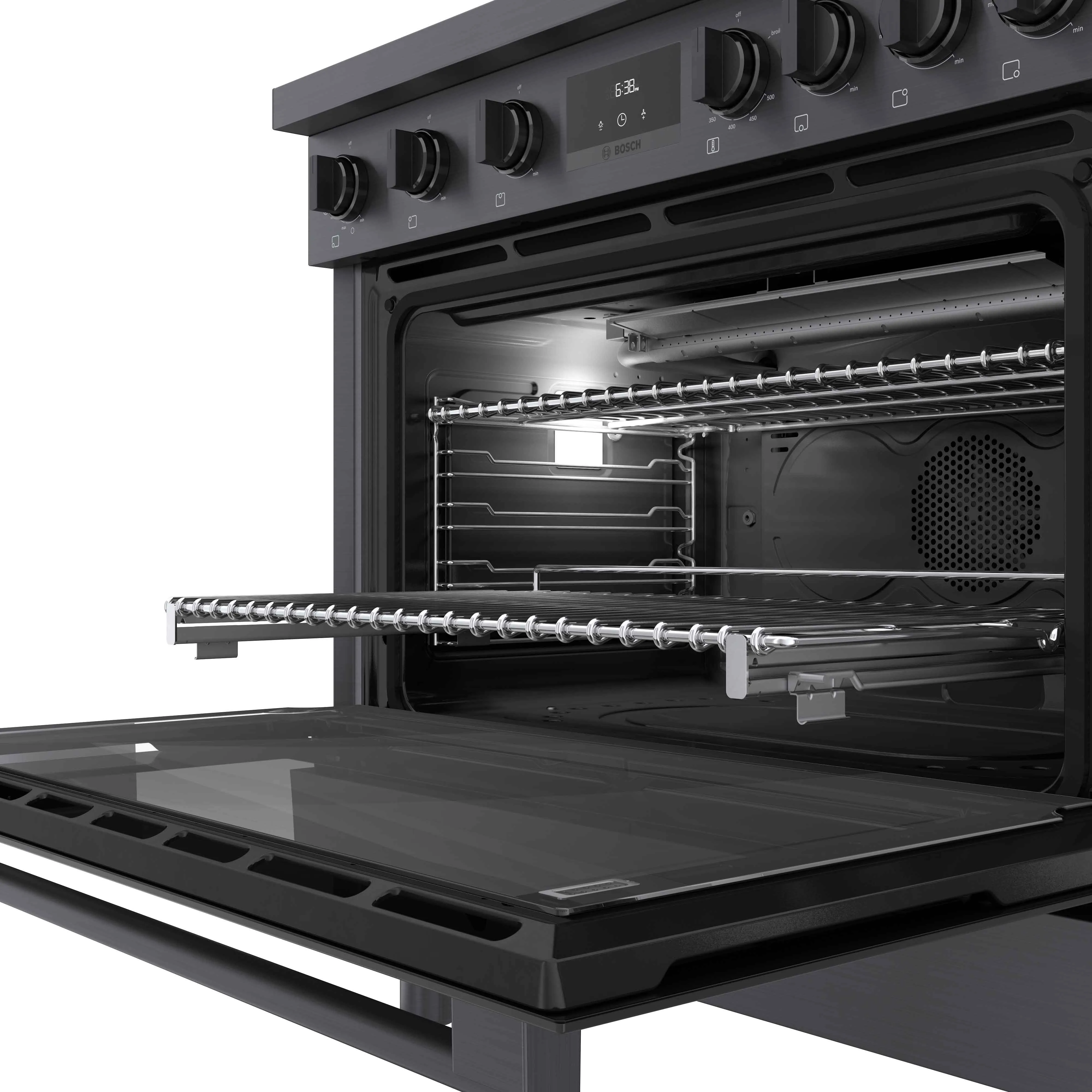 Bosch 36" Industrial Style Gas Range Black Stainless Steel - HGS8645UC