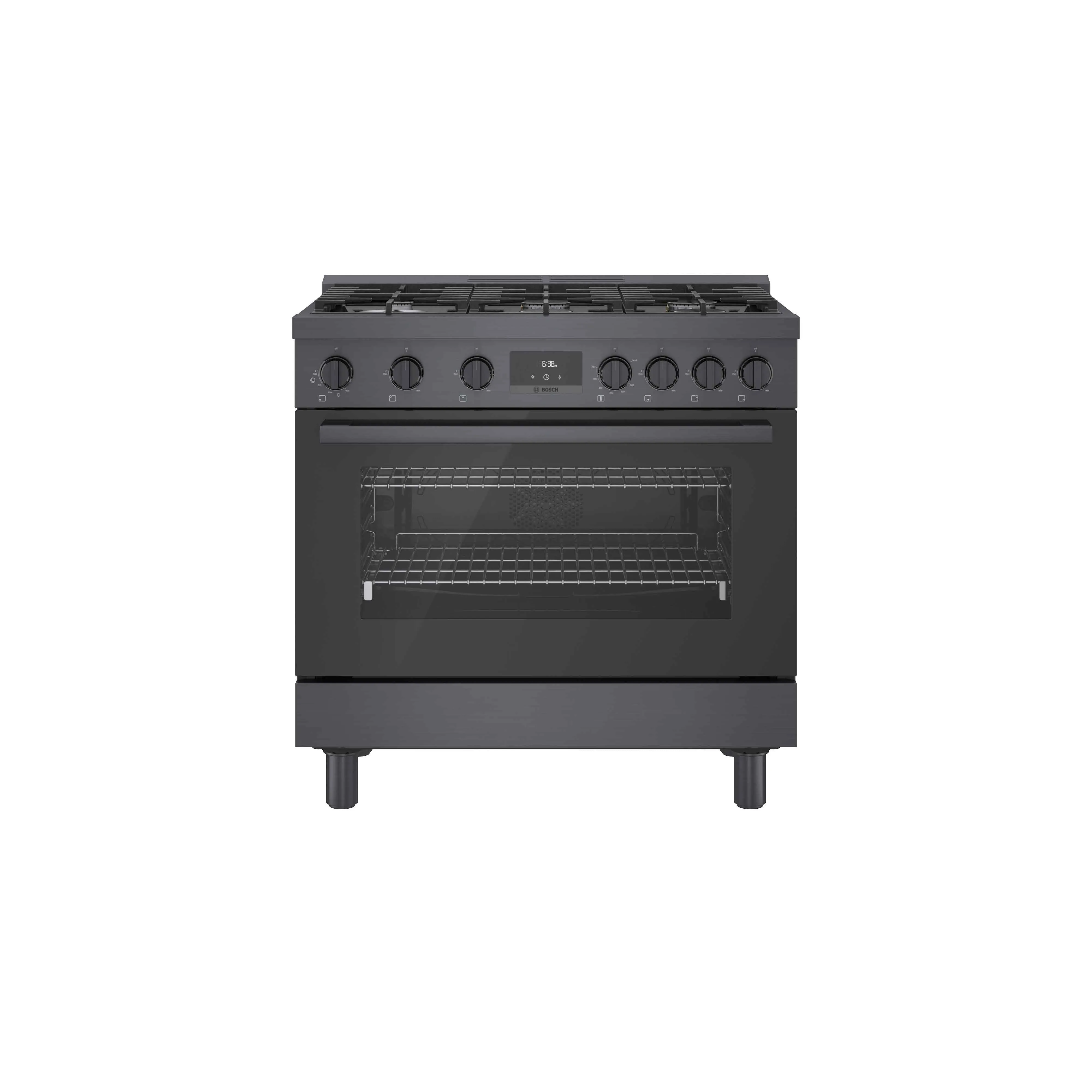 Bosch 36" Industrial Style Gas Range Black Stainless Steel - HGS8645UC