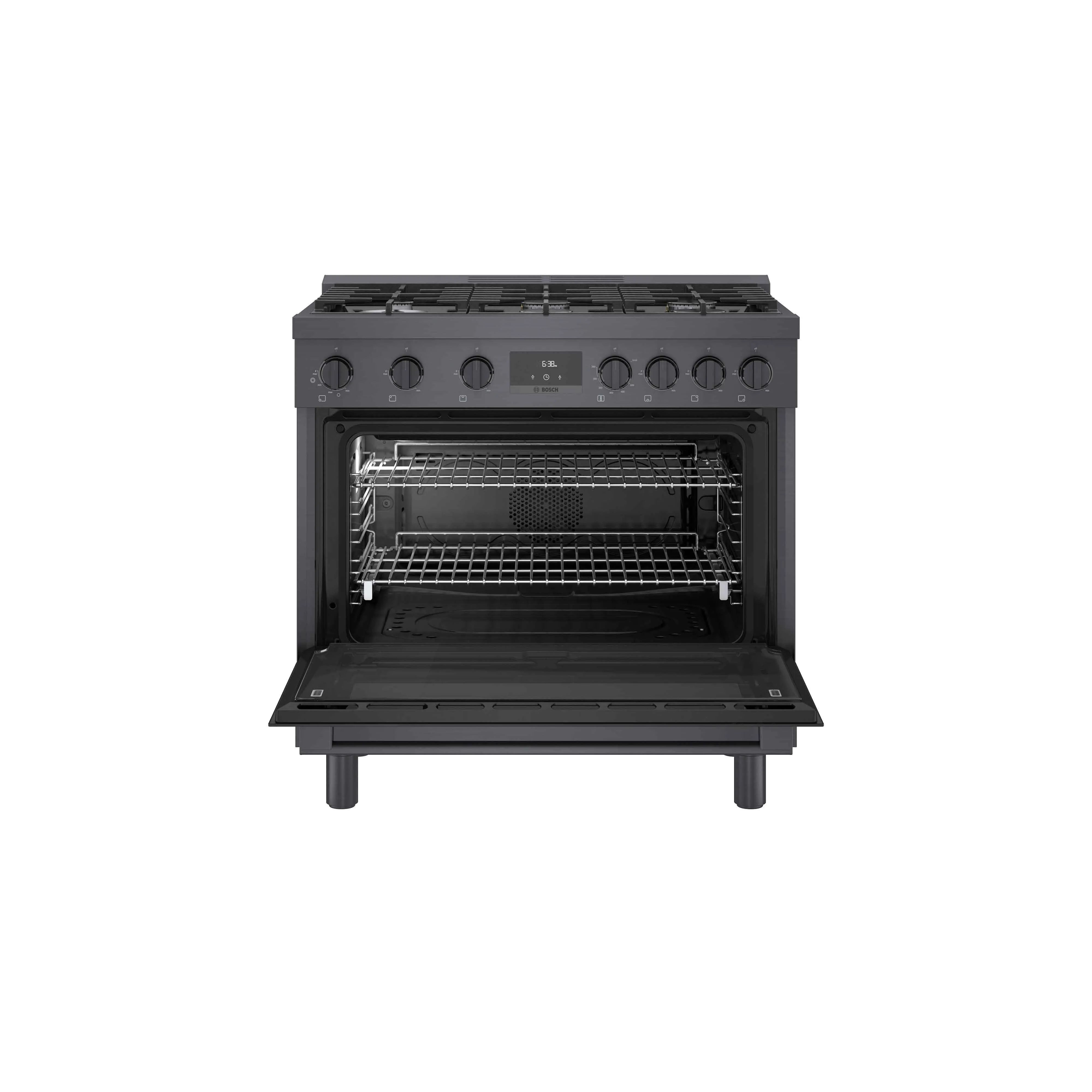 Bosch 36" Industrial Style Gas Range Black Stainless Steel - HGS8645UC