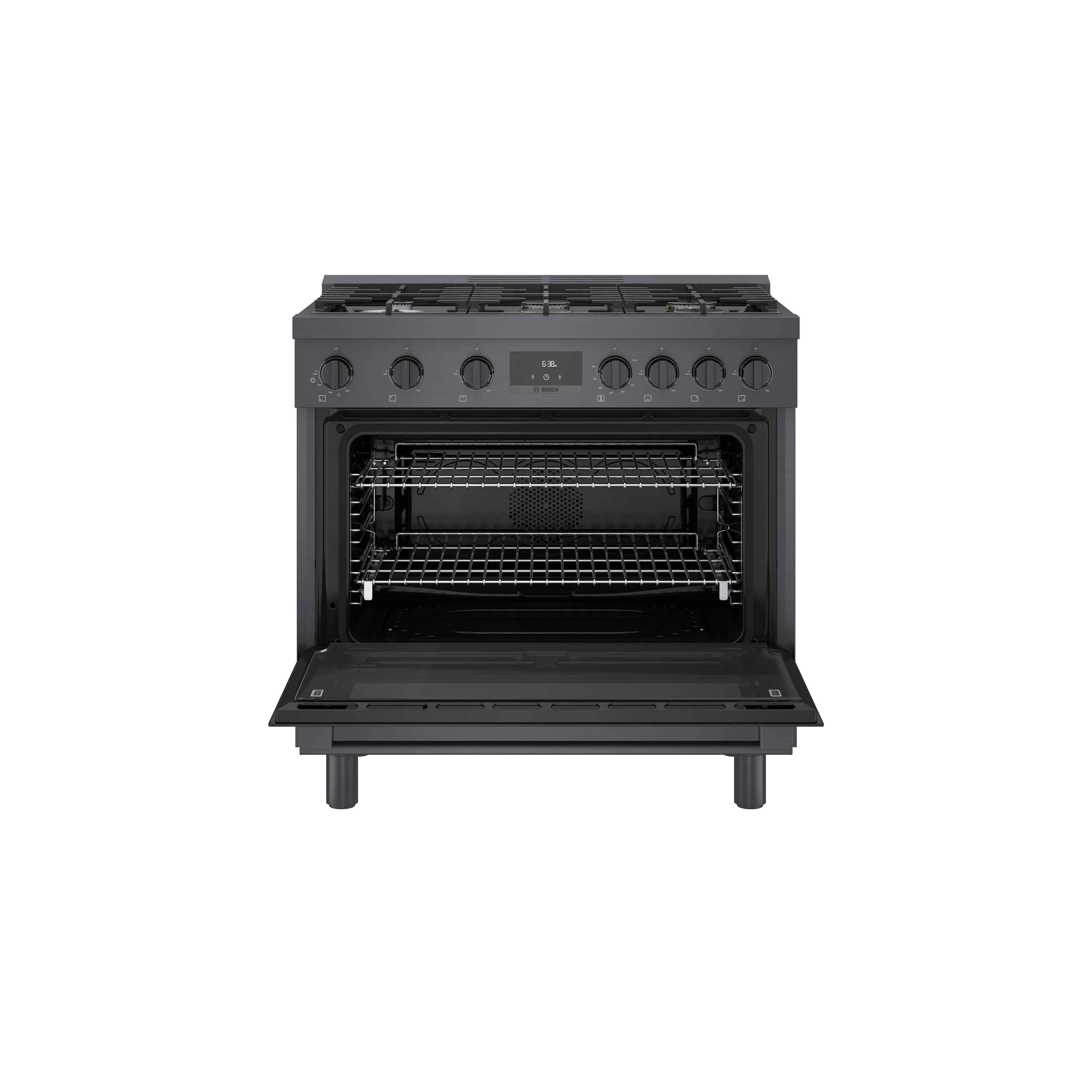 Bosch 36" Industrial Style Gas Range Black Stainless Steel - HGS8645UC