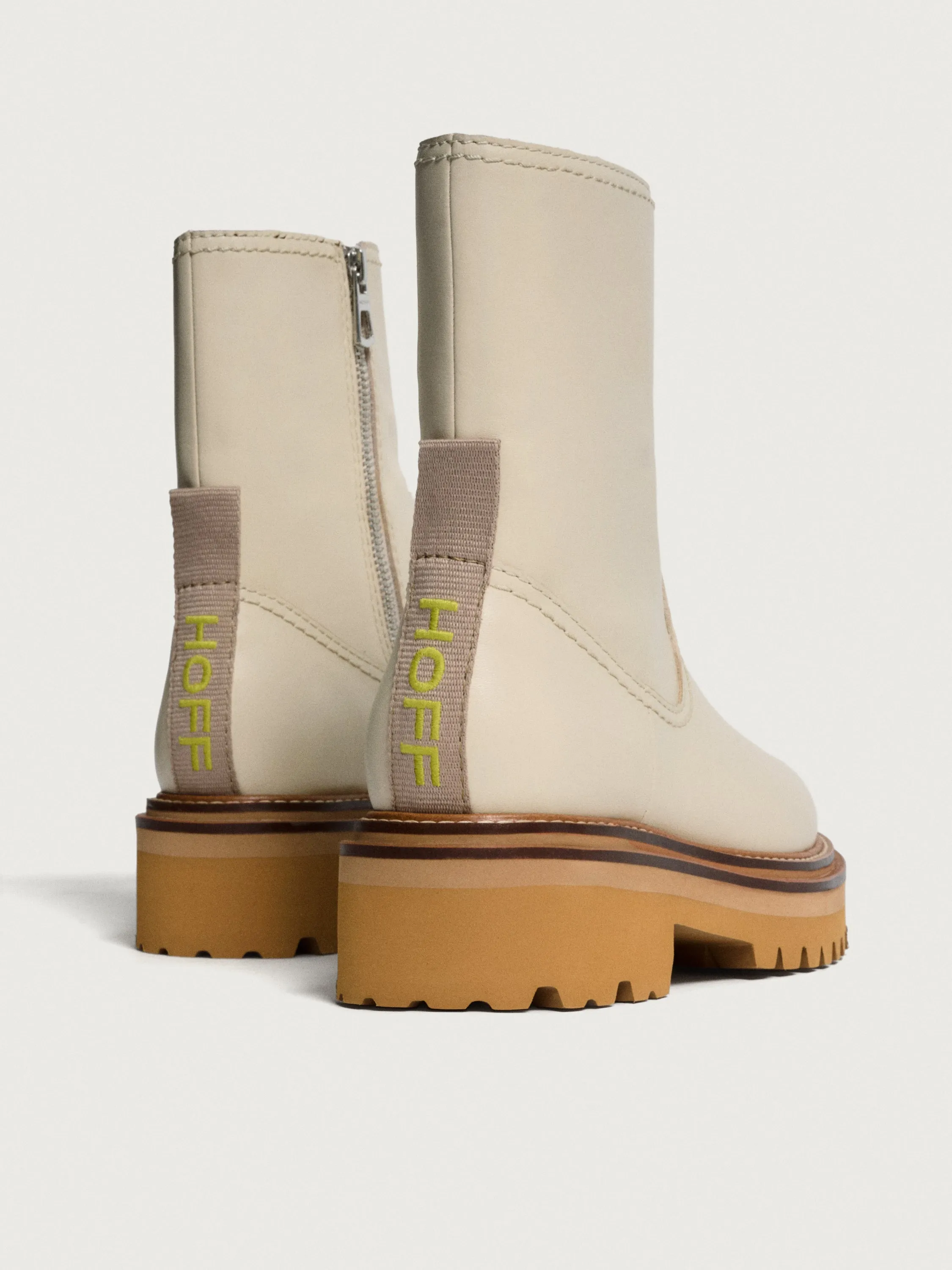 BOTA PIEL OFFICE OFF WHITE