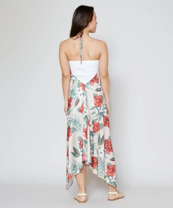 Botanical Halter Neck Dress