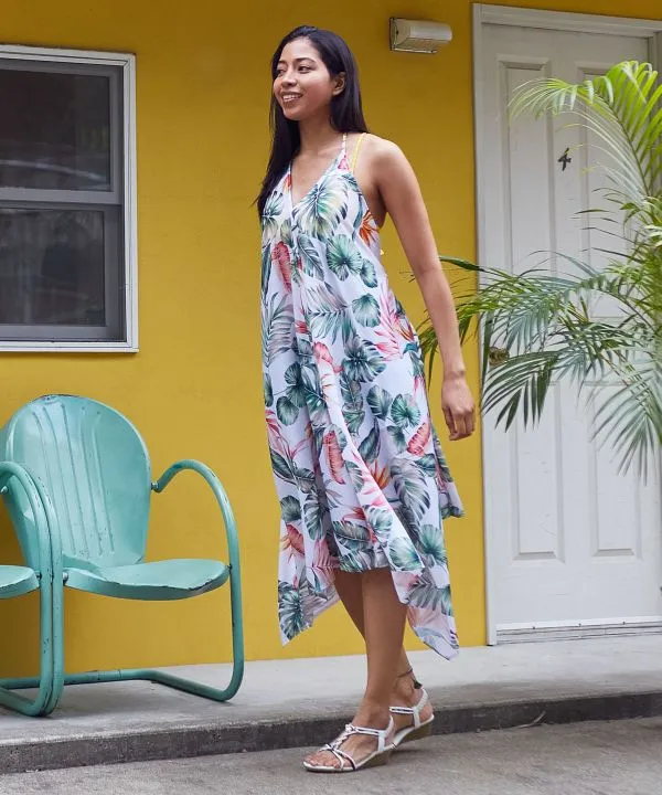 Botanical Halter Neck Dress