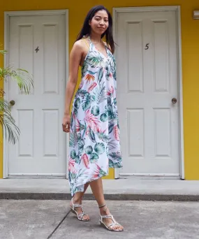 Botanical Halter Neck Dress