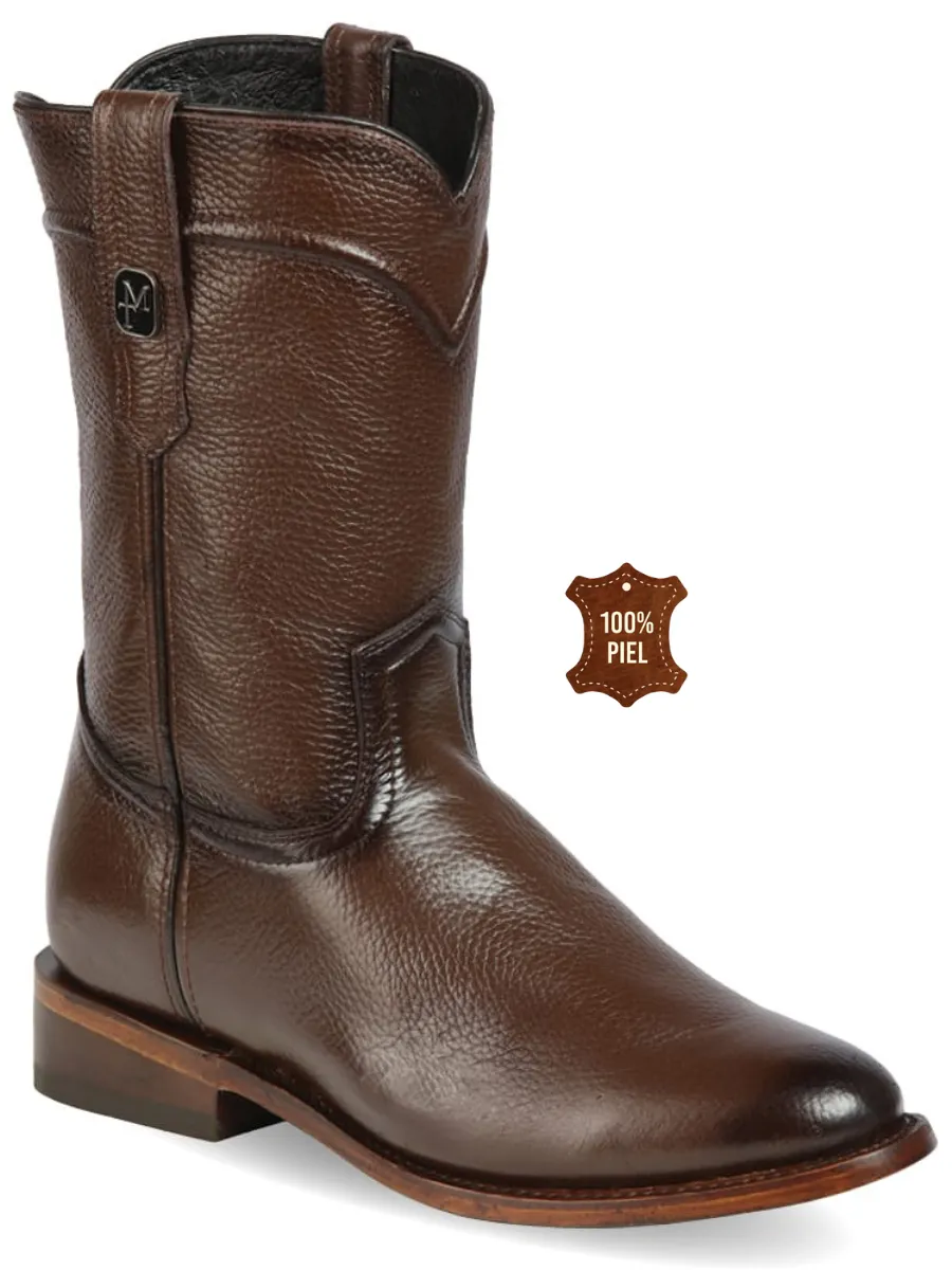 Botas Vaqueras Roper Clasicas de Piel Genuina para Hombre 'Montero' - ID: 51434