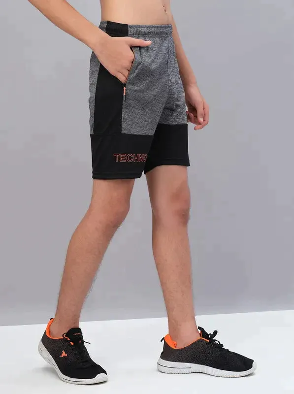 Boys Melange Slim Fit Shorts with TECHNO GUARD