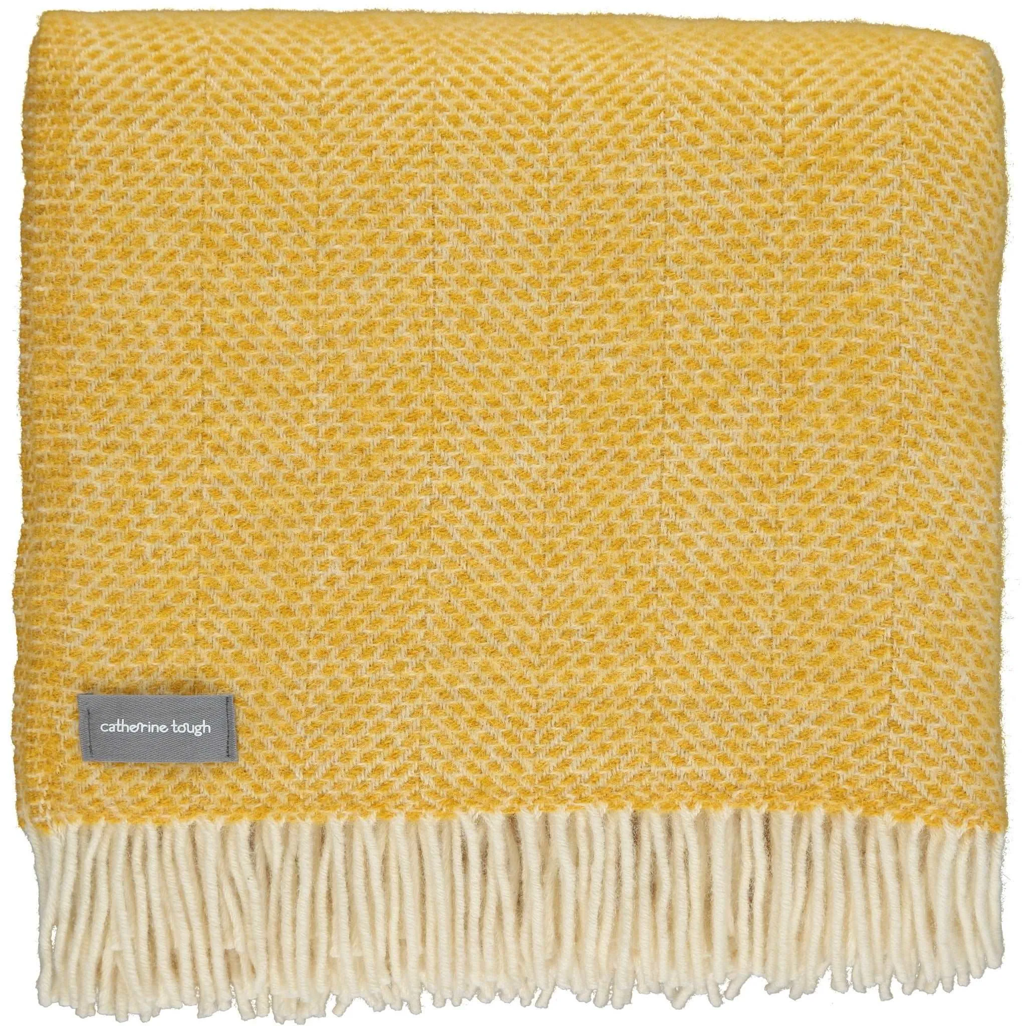 Bright Yellow Wool Throw