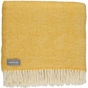 Bright Yellow Wool Throw