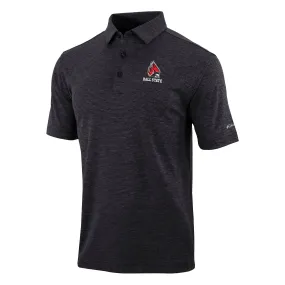 BSU Cardinals Men's Columbia Black Logo Polo