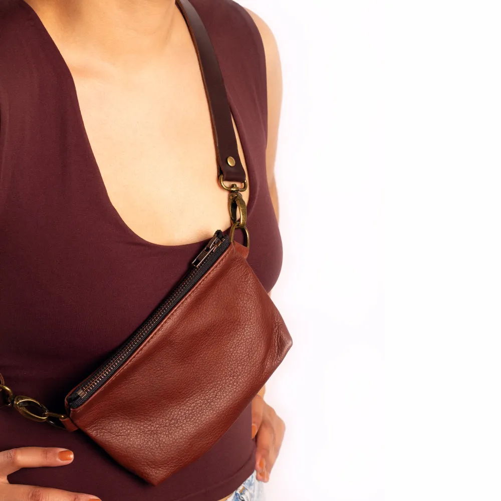 Buckle Up Convertible Bag - Cognac