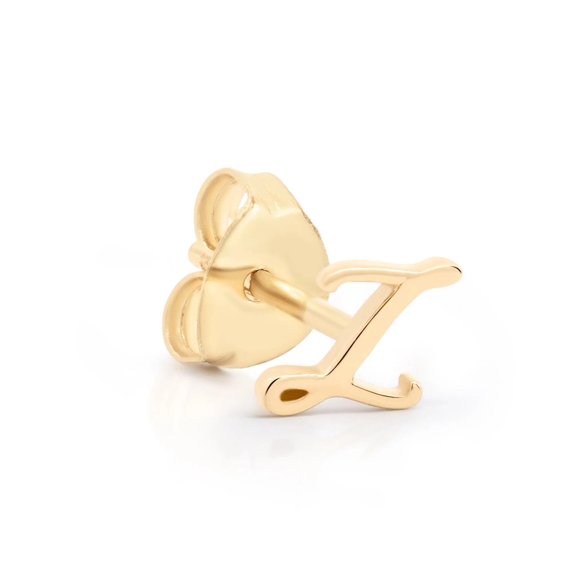 By Charlotte 14k Gold Love Letter Initial Single Stud Earring