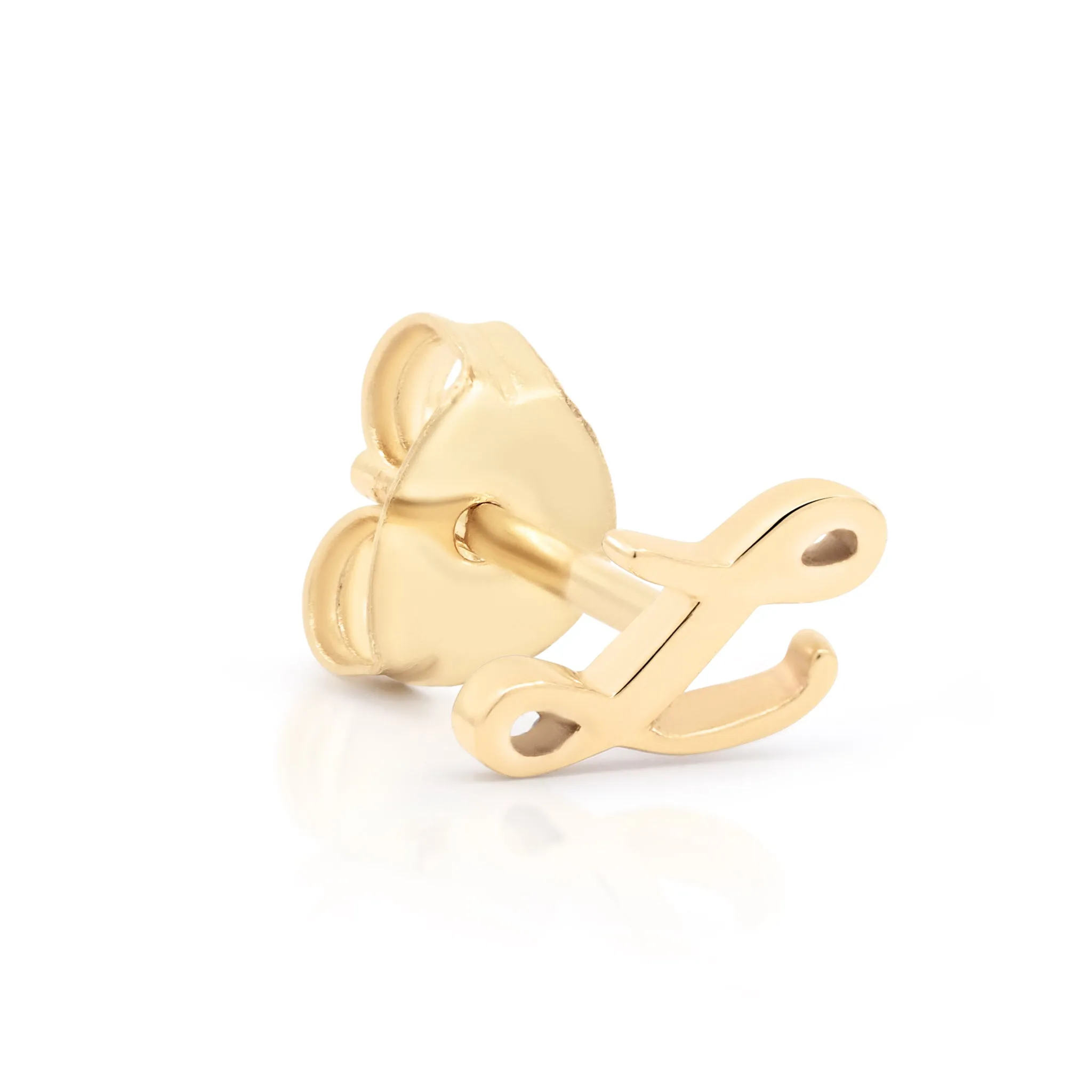 By Charlotte 14k Gold Love Letter Initial Single Stud Earring