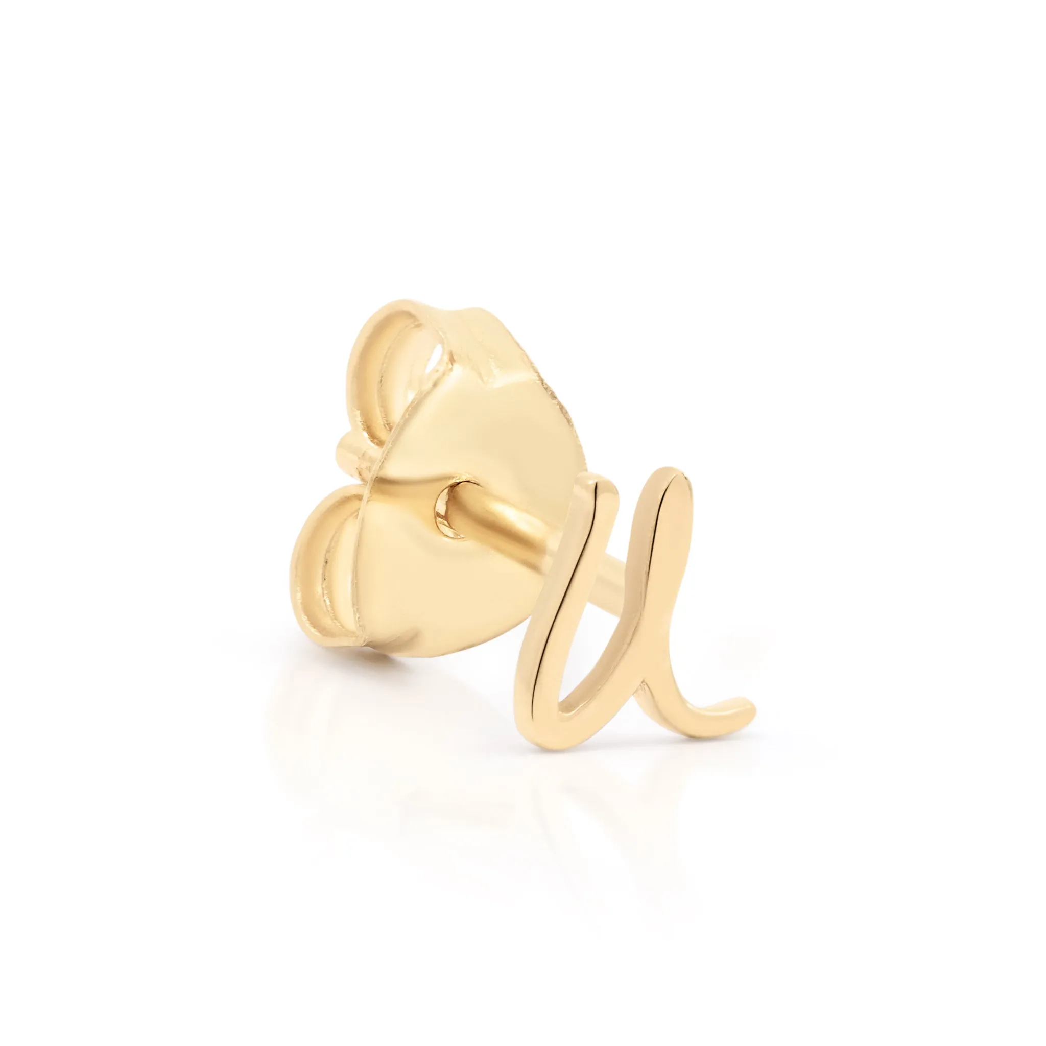 By Charlotte 14k Gold Love Letter Initial Single Stud Earring